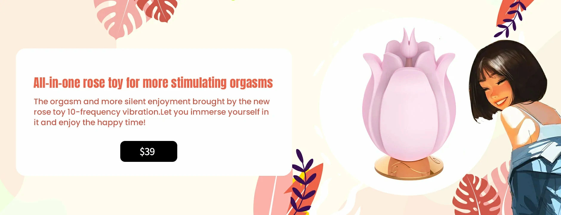 Poppy Multi Frequency Masturbation Massager Pink