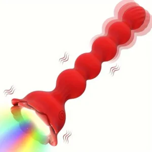 Experience glowing pleasure with the Luminous Rose Anal Plug, featuring 5 graduated beads, 10 vibration modes, and a rose-inspired LED base for elegant play.