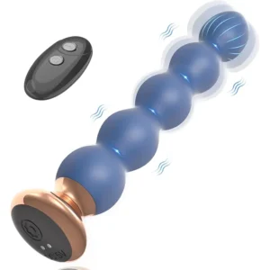 Indigo Vibrating Anal Beads – 10 Modes & Remote Control