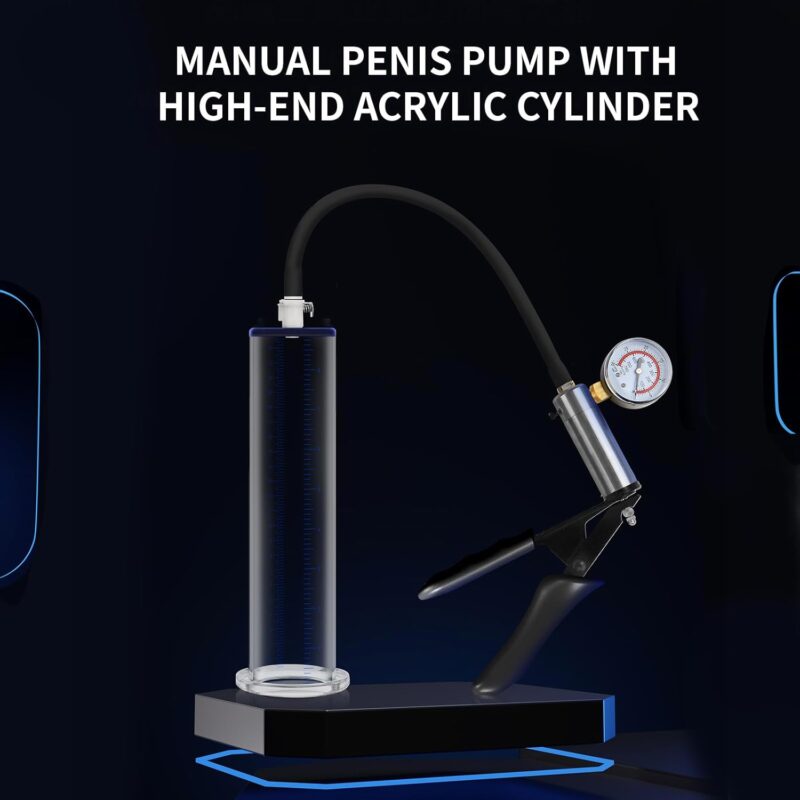 Durable Acrylic Vacuum Pump with Silicone Sleeve & Pressure Gauge