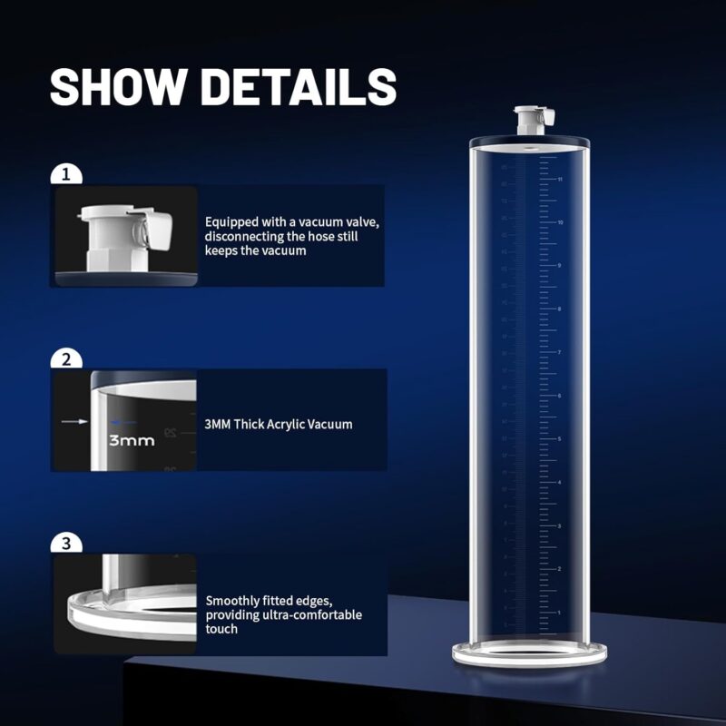 Durable Acrylic Vacuum Pump with Silicone Sleeve & Pressure Gauge