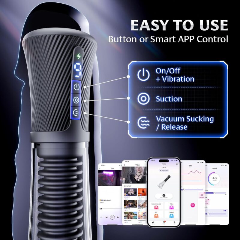 3-in-1 Penis Pump, Masturbator & Glans Trainer with App