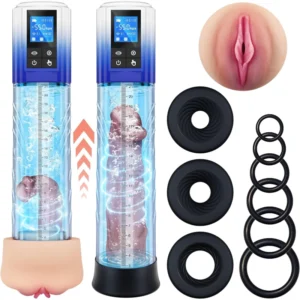 4-in-1 Automatic Penis Pump & Masturbator with LCD