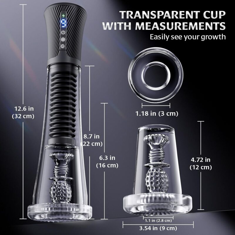 3-in-1 Penis Pump, Masturbator & Glans Trainer with App