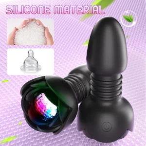 Thrusting & Vibrating Anal Plug – LED & Remote Control