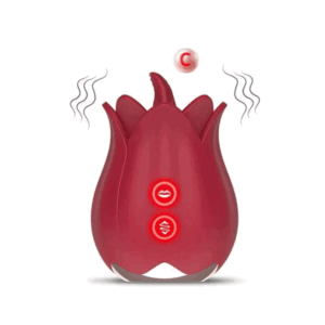 The Rose Toy with Tongue for Women Red