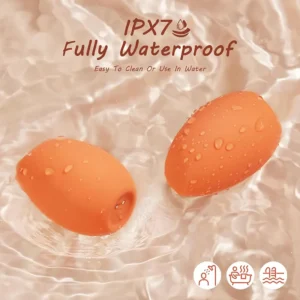 Orange Makeup Puff Clit Vibrator – Cute. Compact. Powering