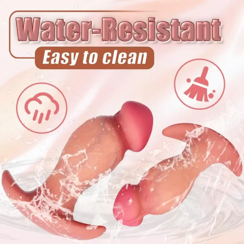 Realistic Big Glans Silicone Butt Plug with Anchor Base