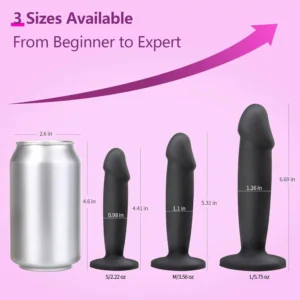 3-Piece Silicone Dildo Plug Set