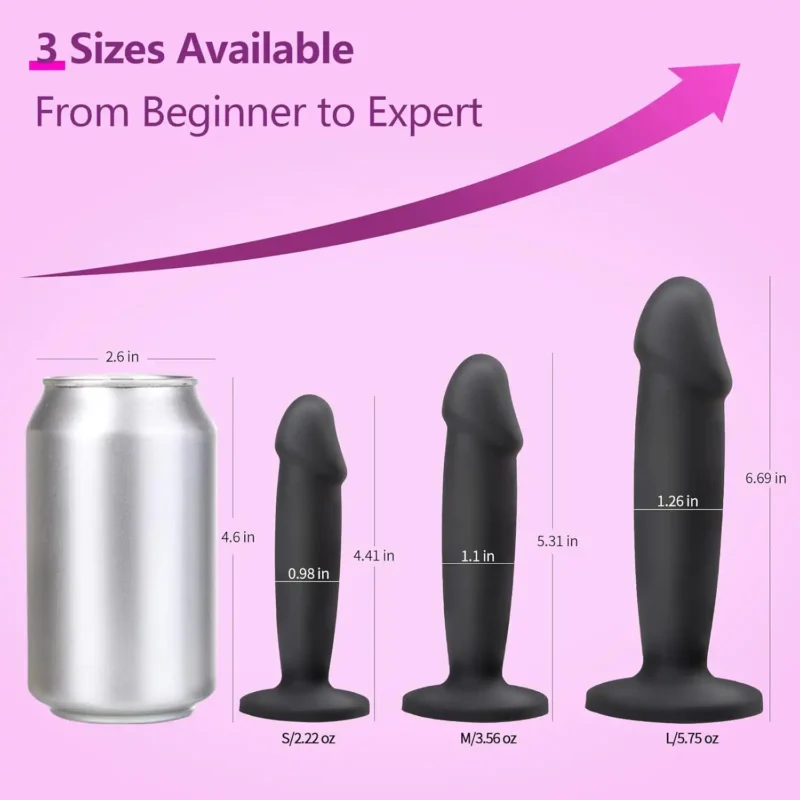 3-Piece Silicone Dildo Plug Set