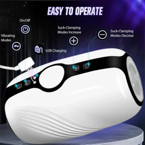 Open-Style Male Masturbator Cup with Vibration & Suction Power