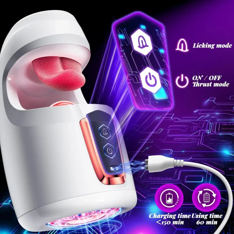 10-Mode Licking & Thrusting Male Masturbator