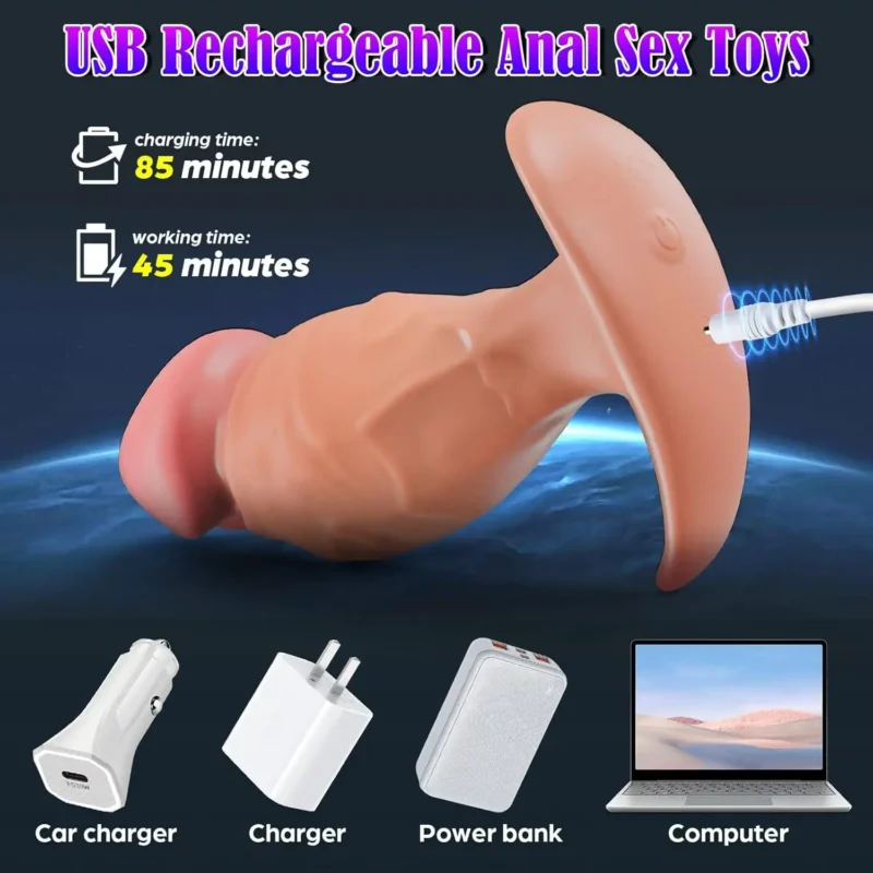 360° Rotating Vibrating Anal Plug