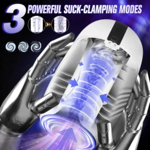 Open-Style Male Masturbator Cup with Vibration & Suction Power