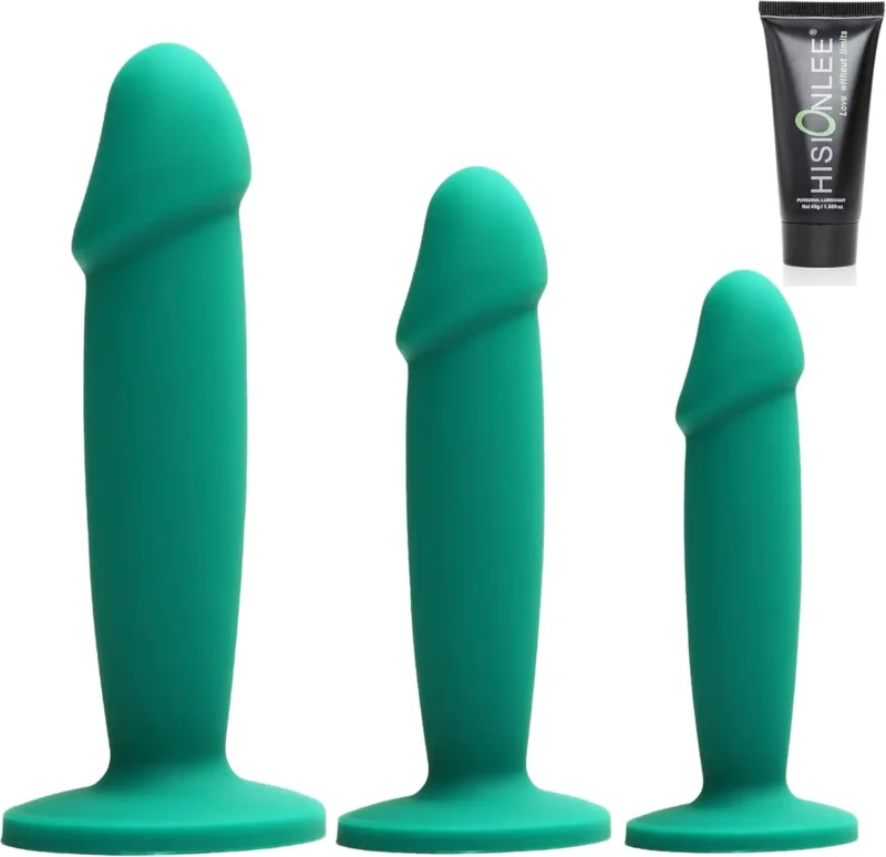 3-Piece Silicone Dildo Plug Set