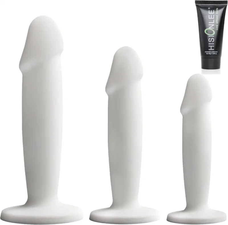 3-Piece Silicone Dildo Plug Set