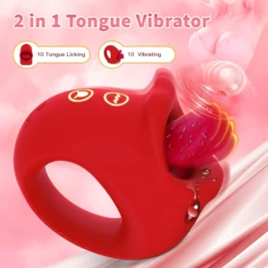 2 in 1 Waterproof Tongue Vibrator